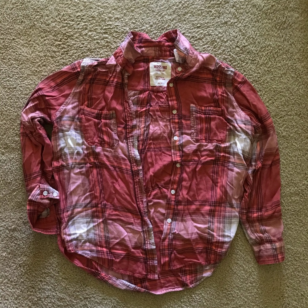 Missimo boyfriend fit plaid shirt